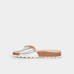 Mules Kickers Kickeyra gris argent femme