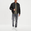 Blouson bomber d&eacute;perlant Liberto noir homme