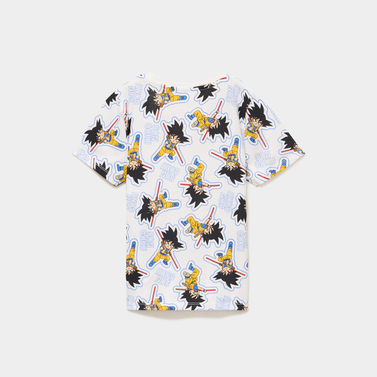 Ensemble pyjama short coton Dragon Ball blanc gar&ccedil;on