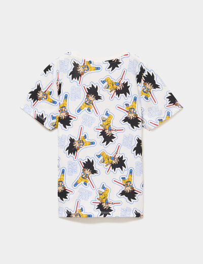 Ensemble pyjama short coton Dragon Ball blanc gar&ccedil;on