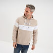 Sweat hoodie molleton manches longues gris clair homme