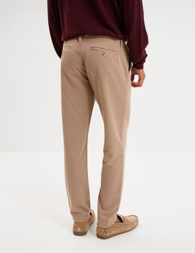 Pantalon chino slim taupe homme
