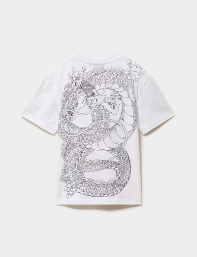 T-shirt manches courtes Dragon Ball blanc gar&ccedil;on