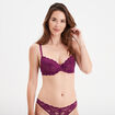Soutien-gorge emboîtant dentelle rouge femme