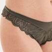 Tanga avec dentelle vert kaki femme