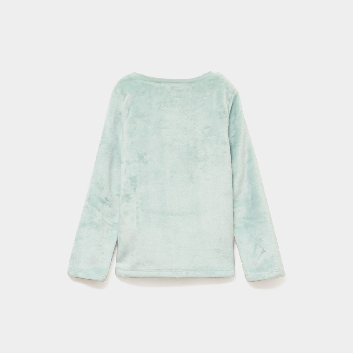 Ensemble pyjama effet velours 2 pi&egrave;ces vert clair fille