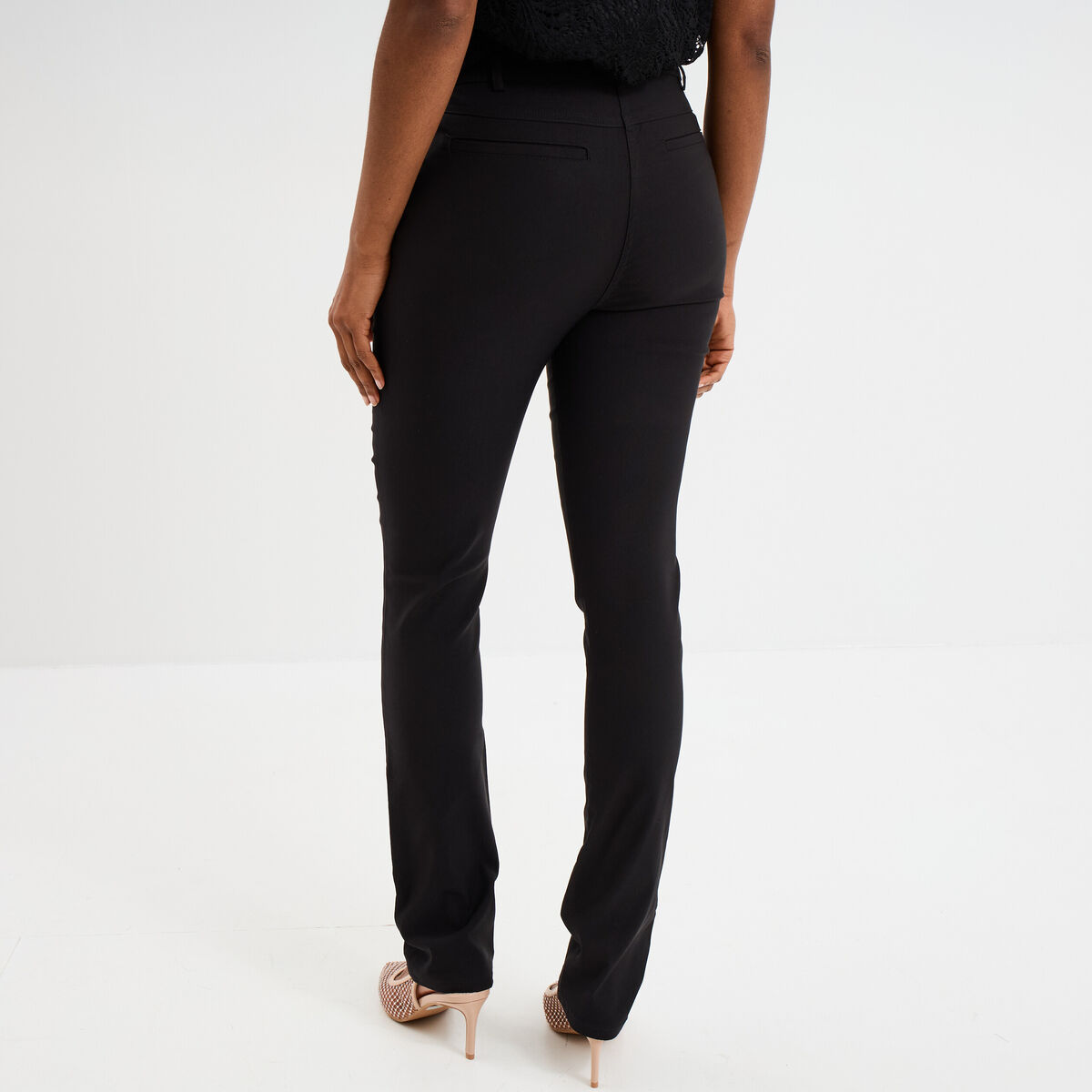 Pantalon stretch taille haute Mosquitos noir femme