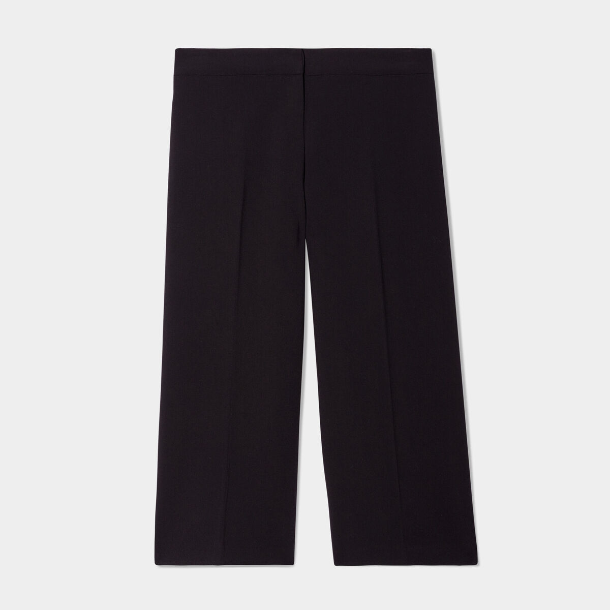 Pantalon city droit 7/8ème à pinces noir femme grande taille
