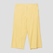 Pantacourt regular en lin majoritaire jaune clair femme grande taille
