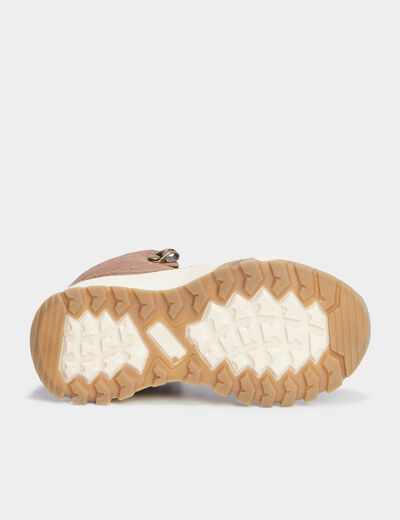 Boots zippées à lacets Trappeur camel garçon