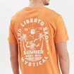 T-shirt manches courtes en coton Liberto orange clair homme