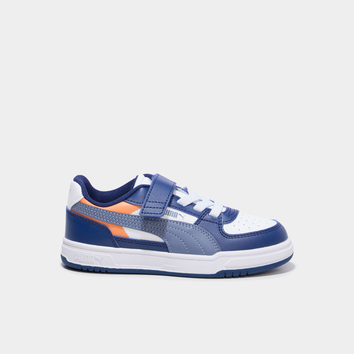 Baskets &agrave; scratchs Caven III Puma orange corail gar&ccedil;on