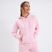 Sweat hoodie molleton à capuche rose clair femme