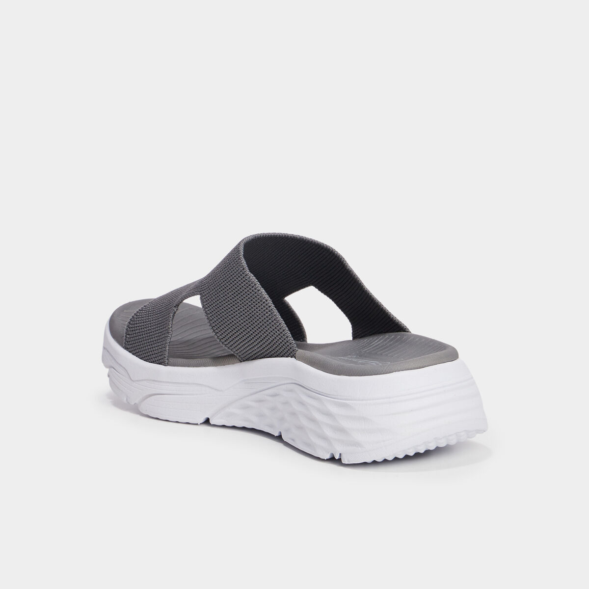 Mules compensées Confortissimo Flyknit gris femme