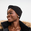 Bandeau tricot&eacute; noir femme