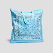 Sac cabas carré bleu turquoise femme