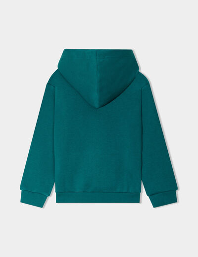 Sweat à capuche hoodie à logo Creeks vert émeraude fille