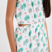 Robe &agrave; bretelles en gaze de coton ecru fille
