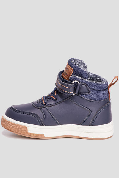 Baskets montantes Creeks bleu bébé garçon