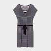 Robe droite ceinturée ecru femme grande taille