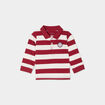 Polo manches longues coton Creeks rouge foncé bébé garçon