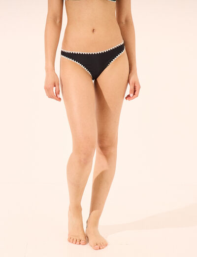 Bas de maillot de bain noir femme