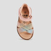 Sandales en cuir rose bébé fille