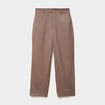 Pantalon barrel taille haute 7/8&egrave;me beige femme