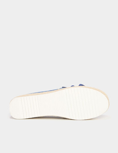 Espadrilles plateformes &agrave; boucle Liberto bleu femme