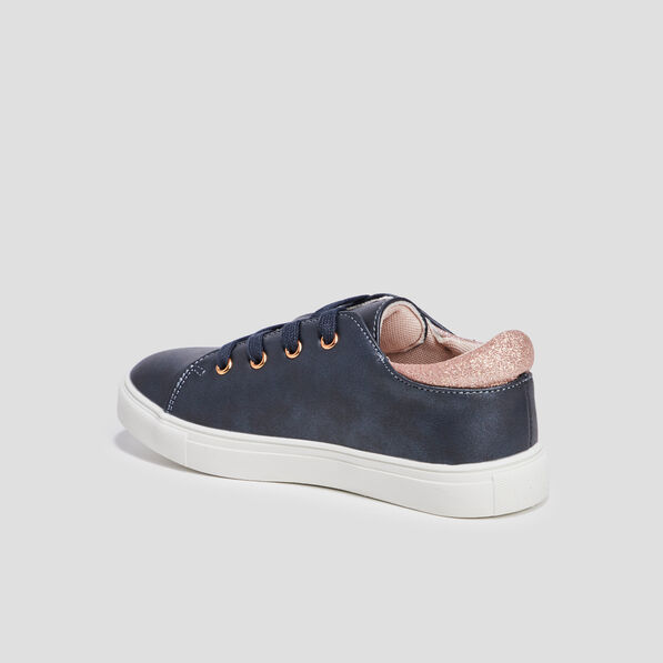 Tennis à lacets Creeks bleu marine fille