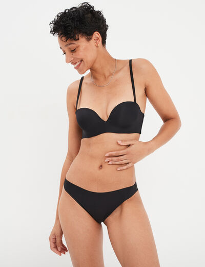 Soutien-gorge bandeau multiposition noir femme