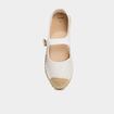 Ballerines avec broderie blanc femme