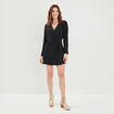 Robe courte plis devant Mosquitos noir femme