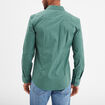 Chemise effet stretch manches longues vert foncé homme
