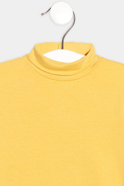 T-shirt manches longues jaune bébé garçon