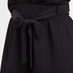 Short fluide taille élastiquée ceinturée noir femme