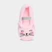 Chaussons ballerines effet velours rose fille