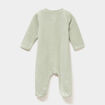 Dors-bien velours zipp&eacute; manches longues vert pastel b&eacute;b&eacute;