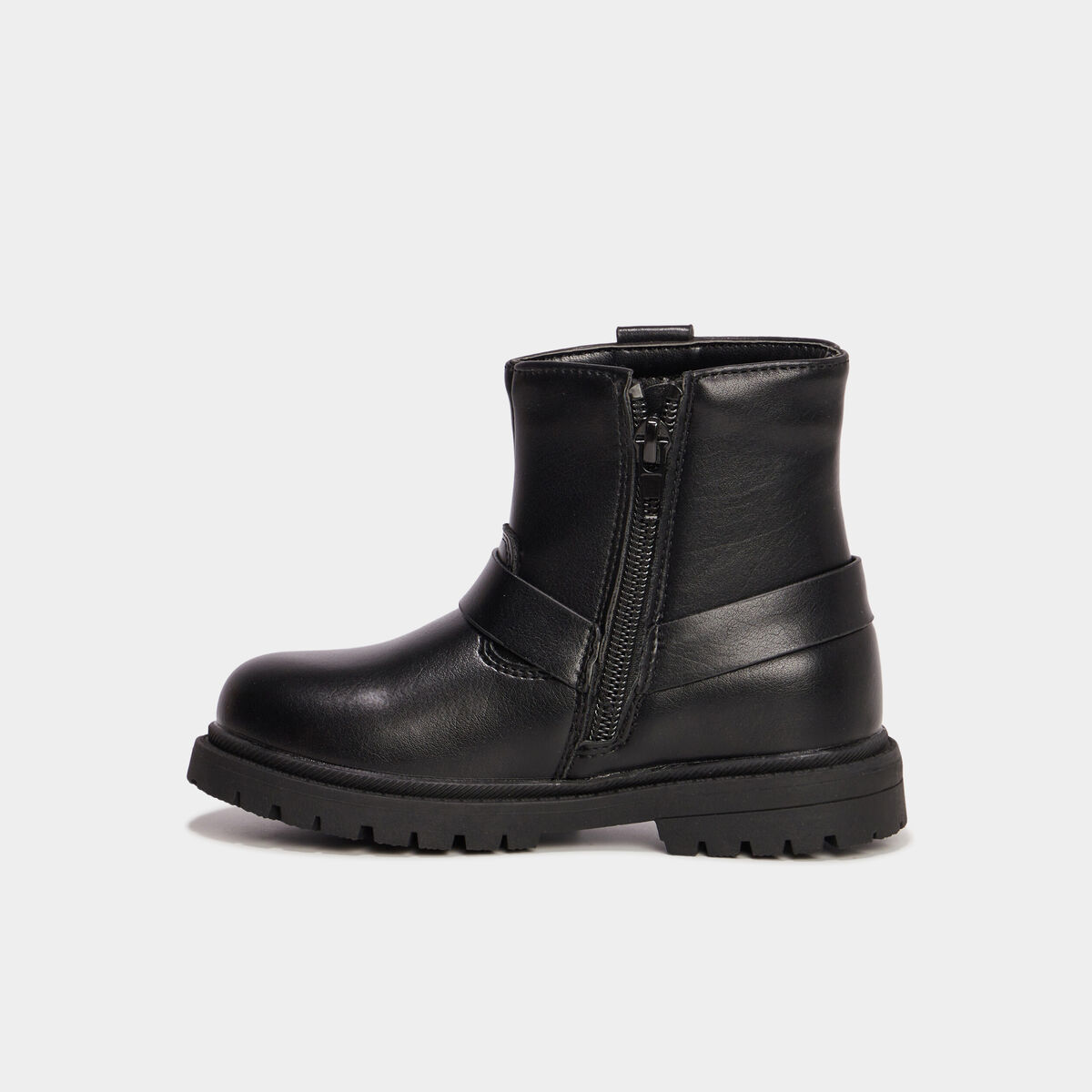Bottines crantées avec boucles Liberto noir fille