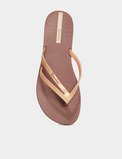Tongs double bride Ipanema marron foncé femme