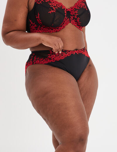 Culotte en dentelle rouge femme grande taille