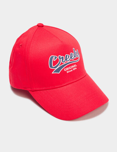 Casquette coton Creeks rouge garçon