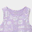 Robe patineuse sans manches coton parme fille
