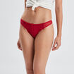 String en dentelle rouge femme