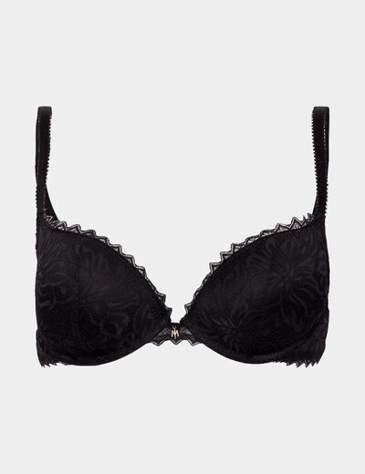 Soutien-gorge push up dentelle noir femme