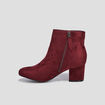 Bottines à talons bordeaux femme