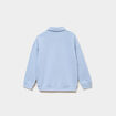 Sweat col polo manches longues bleu ciel gar&ccedil;on