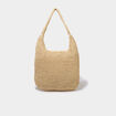 Sac cabas tress&eacute; port&eacute;-&eacute;paule sable femme
