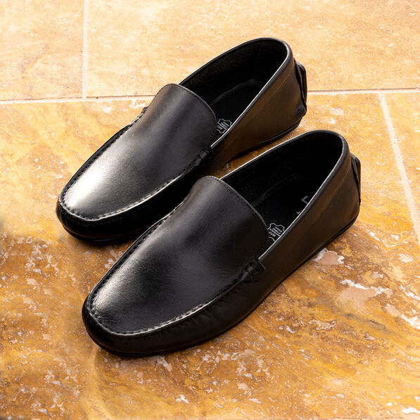 mocassins en cuir noir homme Mocassins en cuir noir homme