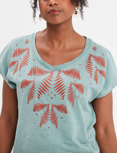Jupe en jean courte cargo denim triple stone femme